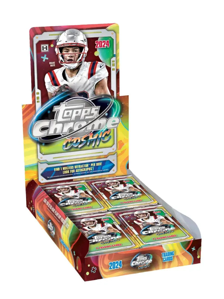 2024 Topps Cosmic Chrome Football Hobby Box - Premium Trading Cards Collection for NFL Fans & Collectors - Perfect for Gifts, Investments, and Fantasy Football Enthusiasts