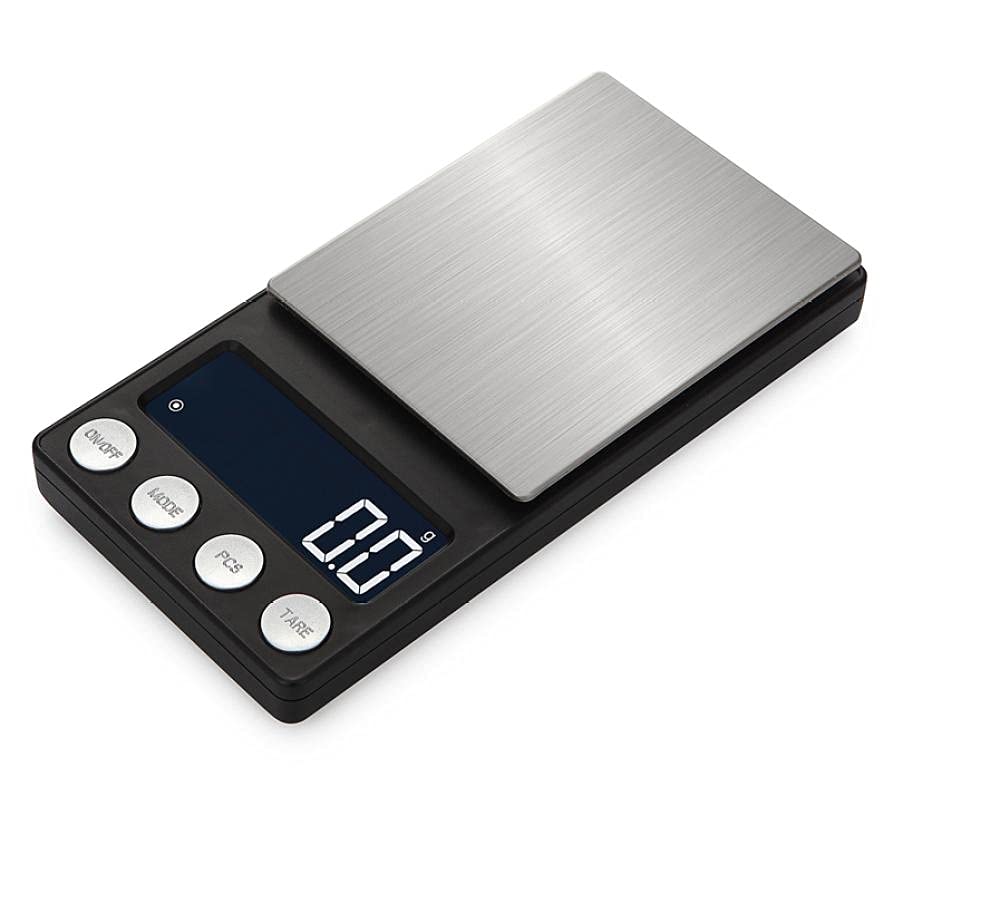Precision Digital Jewelry Scale 1000g x 0.1g - Portable Mini Gold & Kitchen Gram Scale for Weighing Jewelry, Coins, Herbs & Cooking Ingredients (Perfect for Jewelers, Cooks & Small Business Owners)