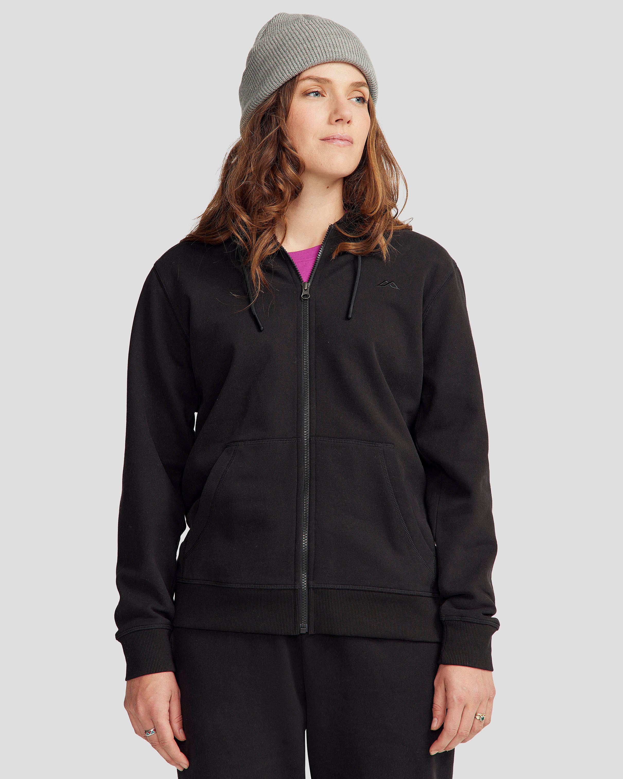 Women's Full Zip Hoodie Black Stingray - Soft Fleece Jacket for Casual Wear & Outdoor Activities | Cozy Winter Pullover for Running, Hiking & Lounge