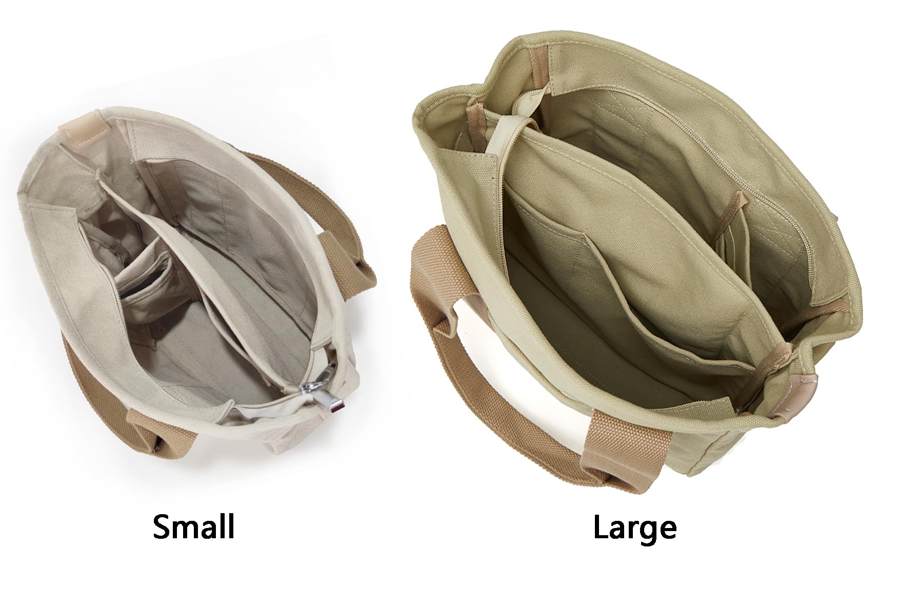 Stylish Canvas Tote Bag with Zipper for Women - Crossbody Shoulder Bag, Satchel Hobo & Messenger Purse 2024 | Perfect for Work, Travel & Everyday Use