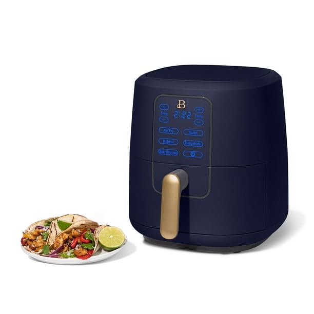 6 Qt Air Fryer with TurboCrisp Technology - Touch-Activated Digital Display, Adjustable Temperature (175°F-400°F) - Starry Night Collection by Drew Barrymore - Perfect for Healthy Frying, Roasting, Baking & Reheating Food in Your Kitchen