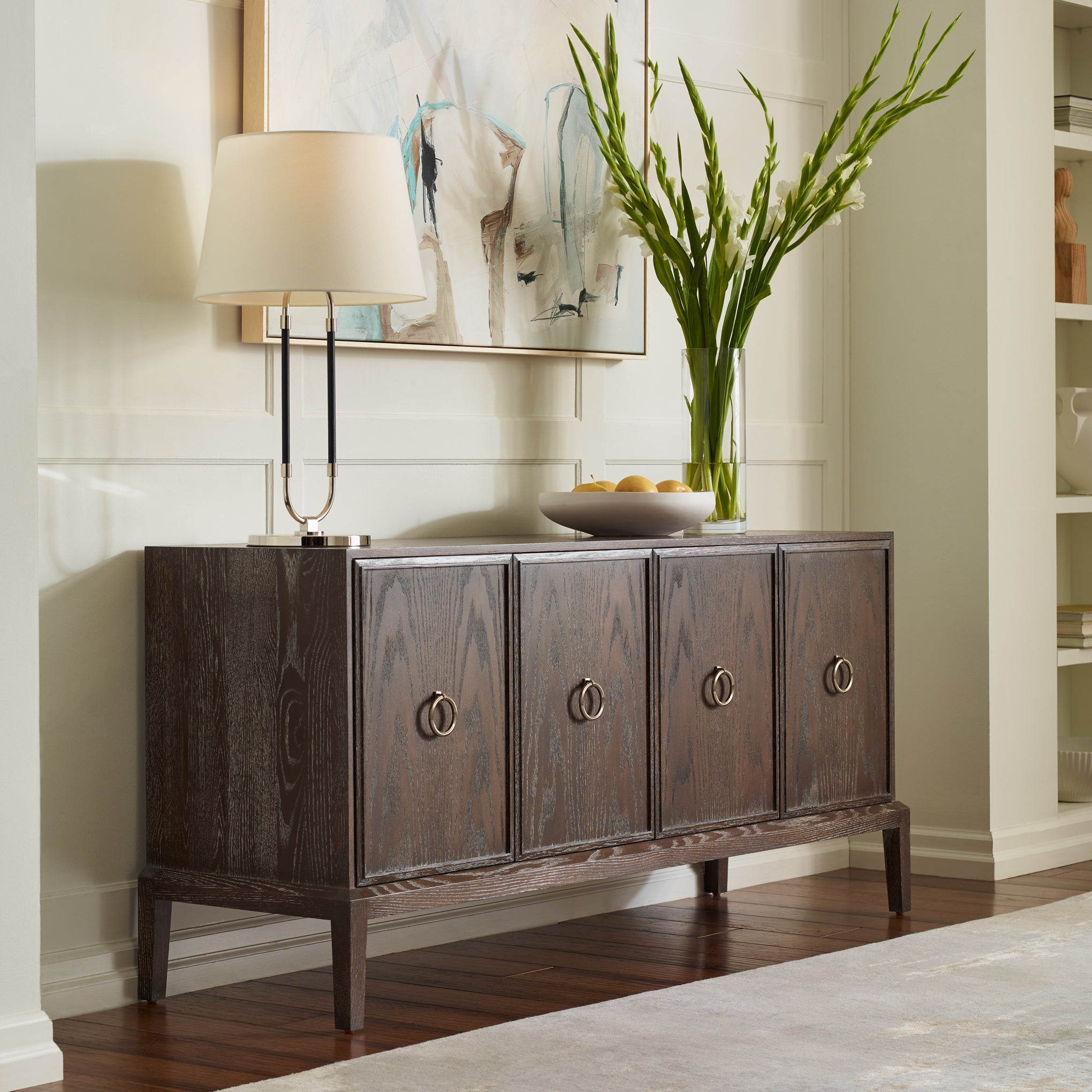 Maidstone 4-Door Storage Cabinet - Stylish & Durable Kitchen Pantry Organizer for Home, Office, or Restaurant Use