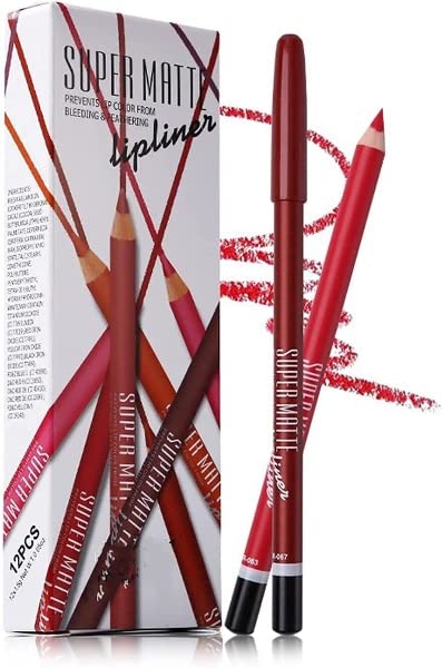 12 Colors Matte Lip Liner Set - Professional Long Lasting Waterproof Lip Pencil for All Skin Tones | Perfect for Daily Makeup, Party Looks & Photo Shoots