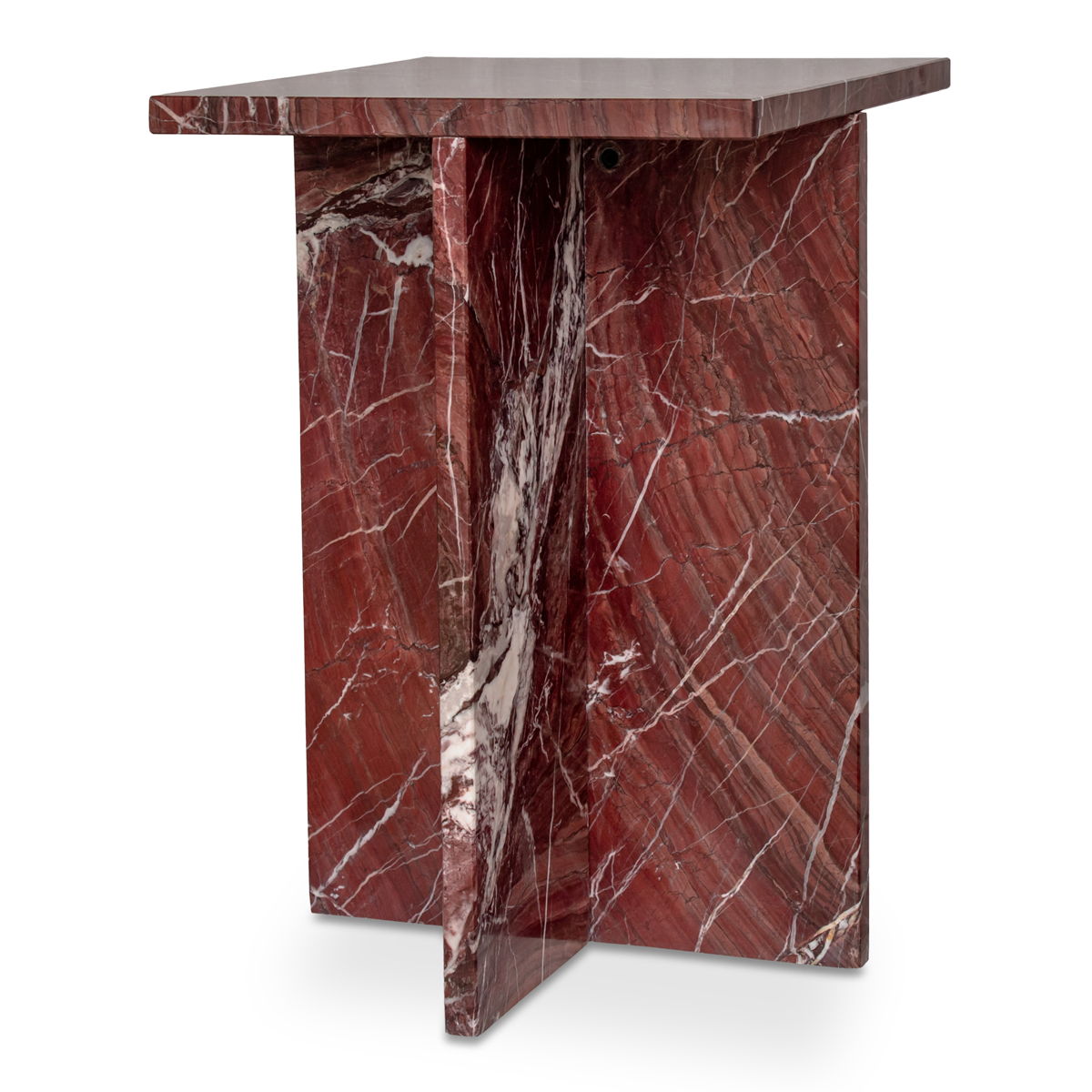 Blair Accent Table - Rustic Red Side Table for Living Room, Bedroom, or Entryway - Small End Table with Sturdy Wooden Frame - Perfect for Home Decor & Storage
