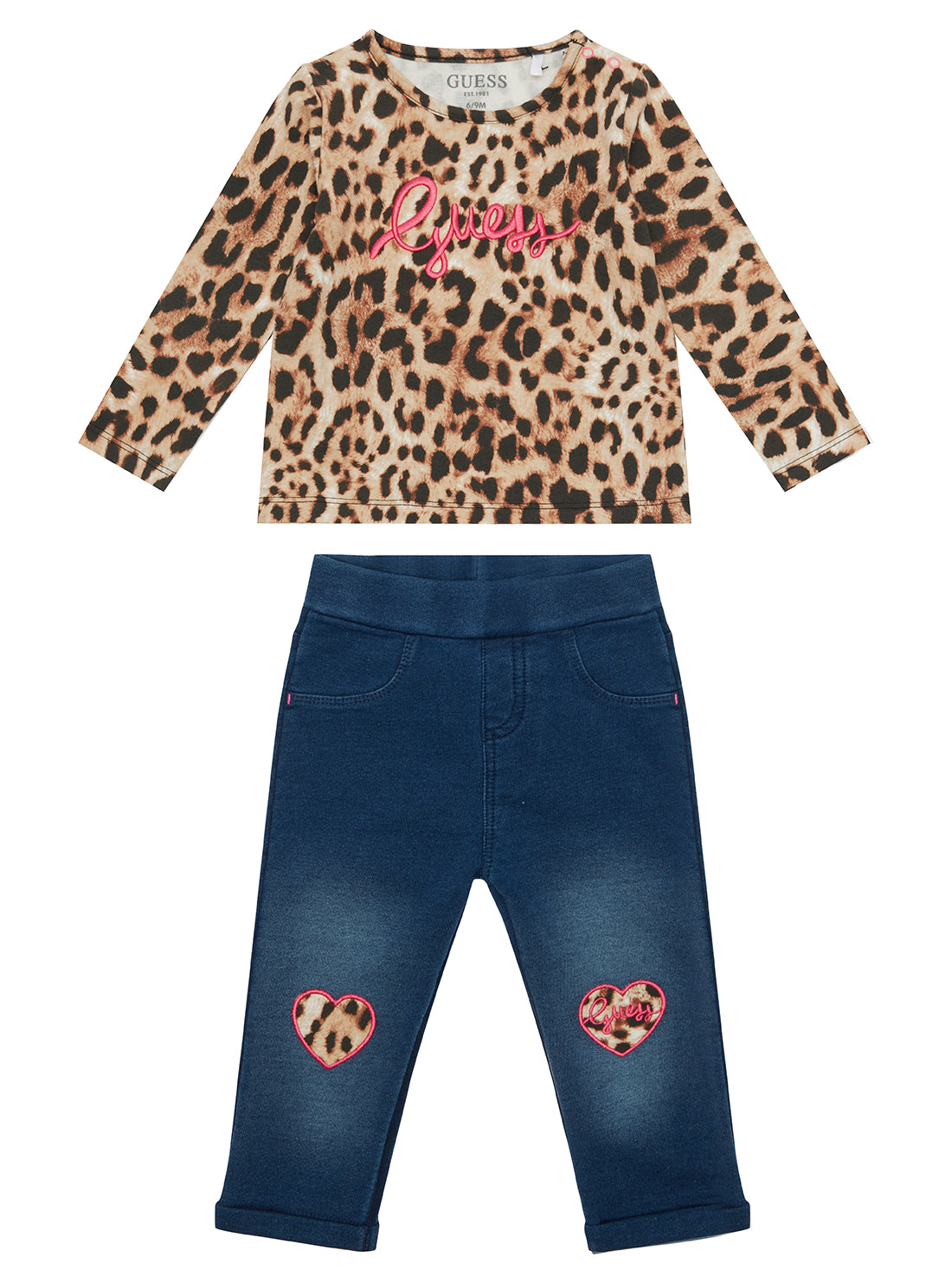 Leopard Print Top and Knit Pants Set for Women | Animal Print Outfit | Casual Lounge Wear for Home & Travel (Size 2-7)