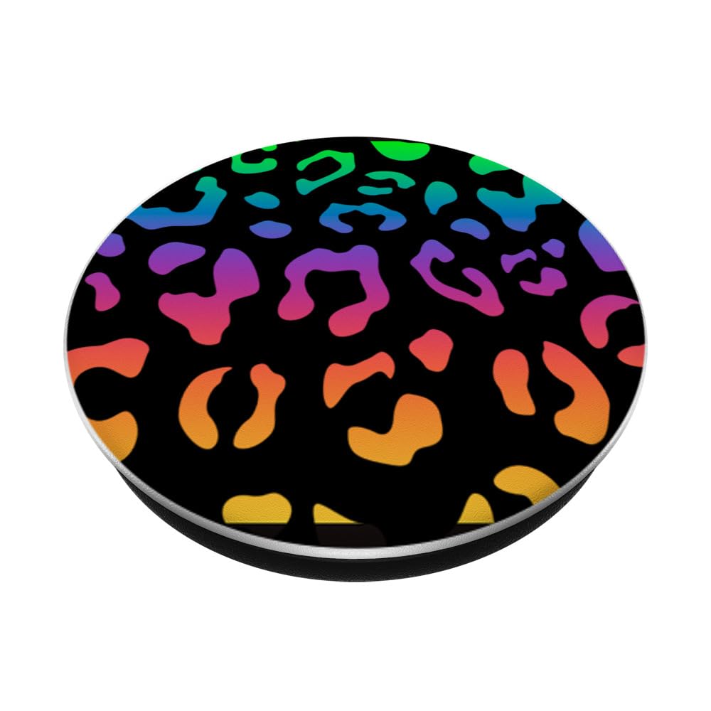 Colorful Cheetah Print PopGrip - Swappable Phone Grip for iPhone & Android - Perfect for Selfies & Social Media