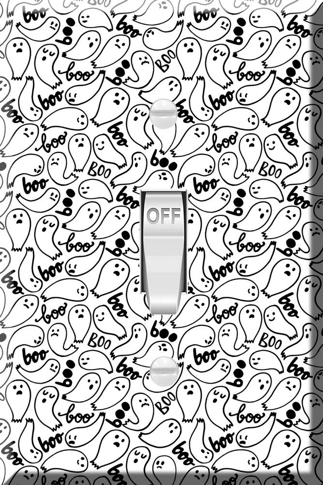Halloween Ghost Light Switch Cover - Single Toggle Wall Plate for Spooky Home Decor