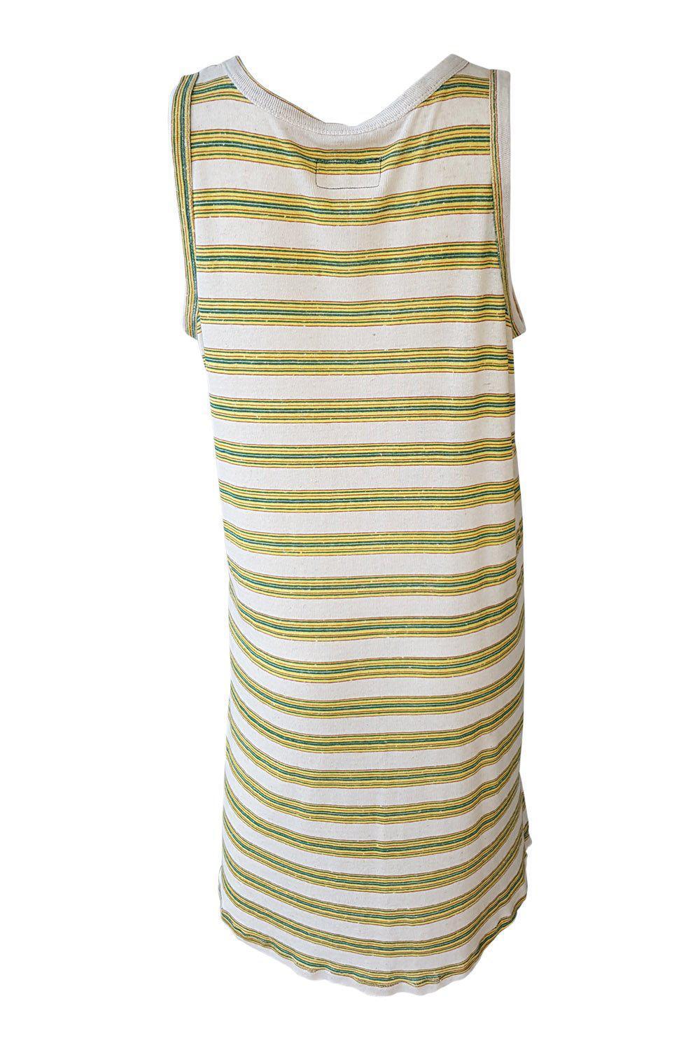 Current Elliot Women's Hemp Cotton Sleeveless Midi Dress - Size L | Boho Chic Summer Dress for Beach, Vacation & Casual Outings