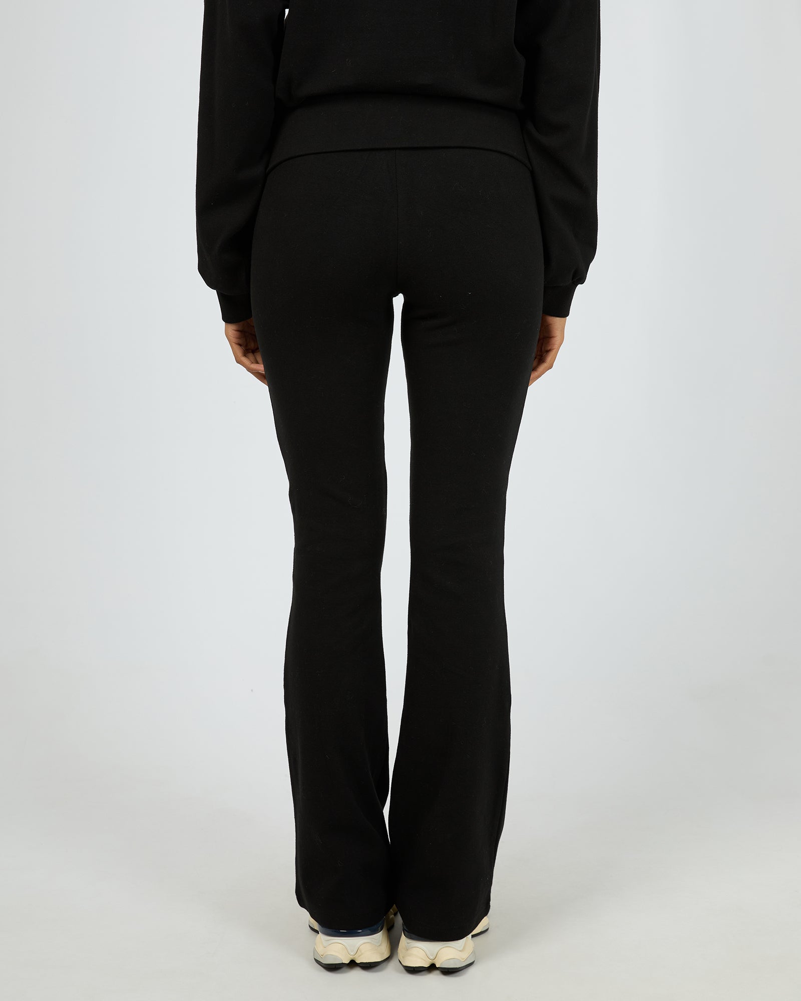 All About Eve Balance Roll Waist Pant Black - High Waisted Stretch Yoga Pants for Women, Comfortable Workout & Lounge Wear