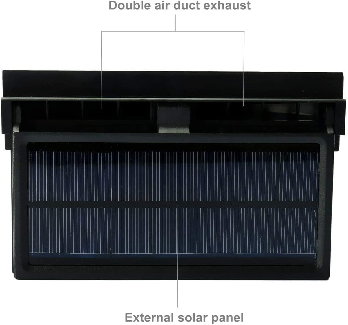 Solar Powered Car Window Fan - Energy Efficient Auto Ventilation & Air Purifier for Front/Rear Windows - Perfect for Hot Weather & Parked Car Cooling