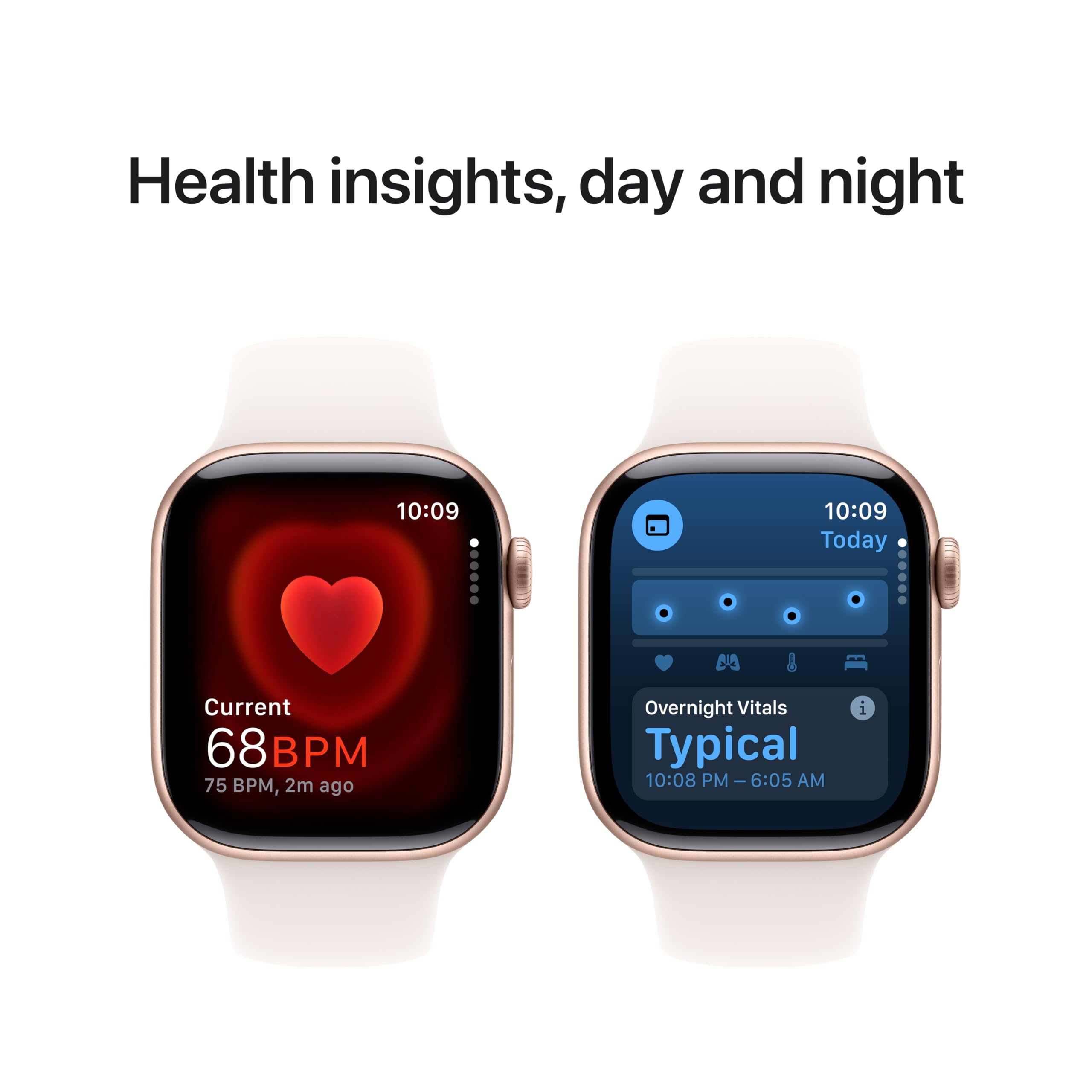 Apple Watch Series 10 [GPS 42mm] Smart Watch with Rose Gold Aluminum Case & Light Blush Sport Band - Fitness Tracker, ECG Monitor, Always-On Retina Display, Water Resistant for Running, Swimming & Daily Activity Tracking