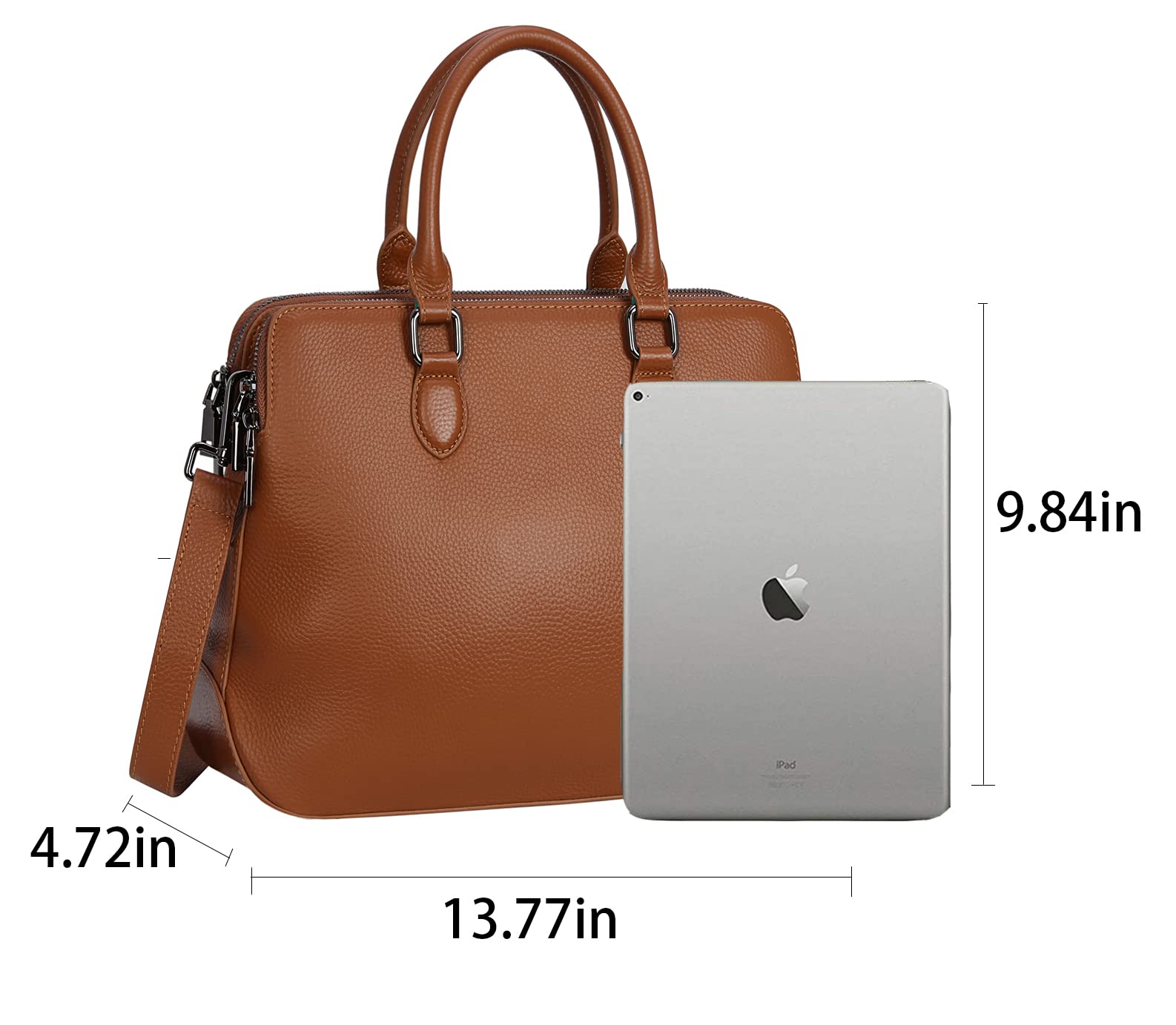 HESHE Genuine Leather Women's Handbags - Tote, Shoulder, Crossbody & Top Handle Purses for Work, Travel & Everyday Use