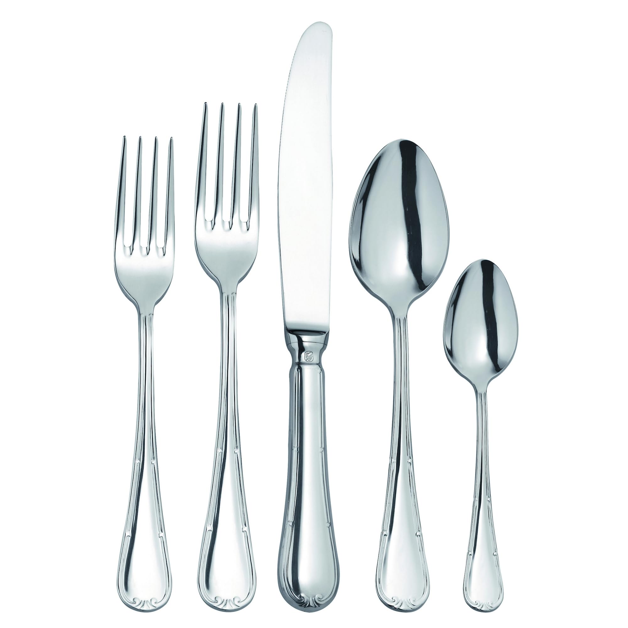 Broggi Rialto 20-Piece Stainless Steel Flatware Set - Service for 4 - Includes Storage & Gift Box - Perfect for Dinner Parties, Weddings & Housewarming Gifts