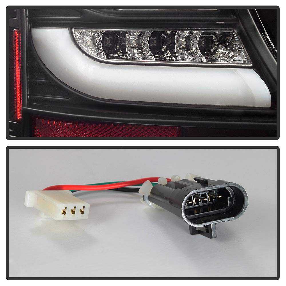 ACANII LED Tail Lights Brake Lamps for 2004-2008 Pontiac Grand Prix - Black Pair Replacement (Driver & Passenger Side) - Enhanced Visibility & Style for Night Driving