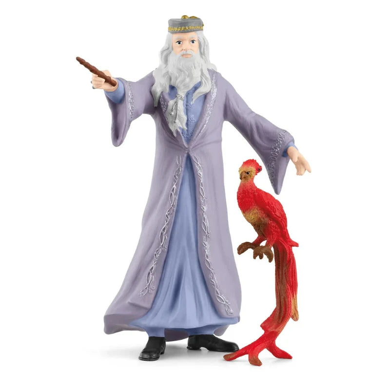 Harry Potter Dumbledore & Fawkes Collectible Figurine - Albus Dumbledore with Phoenix Statue for Home Decor, Office Display, and Harry Potter Fan Gifts