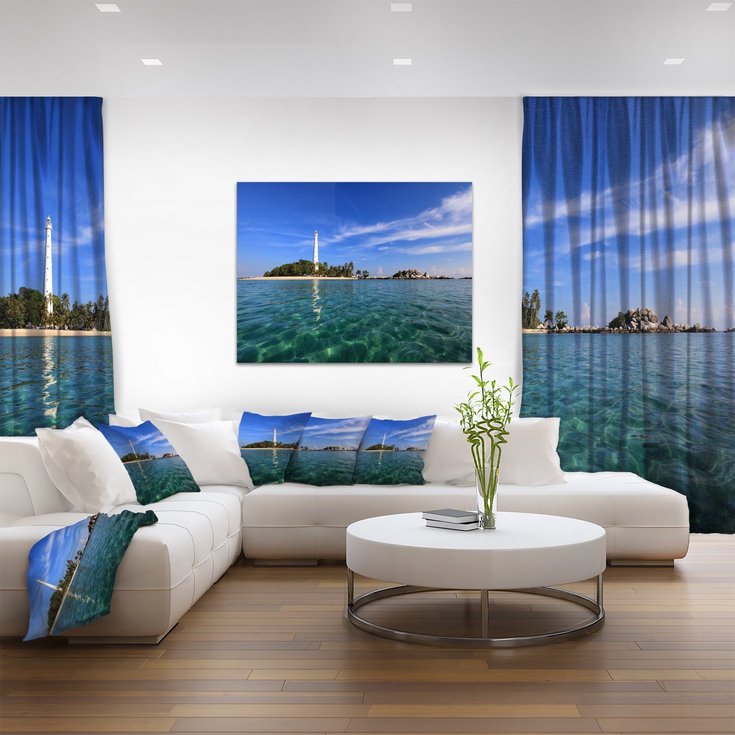 Indonesian Seascape Canvas Art Print - Lengkuas Island Beach Wall Decor for Living Room, Bedroom & Office