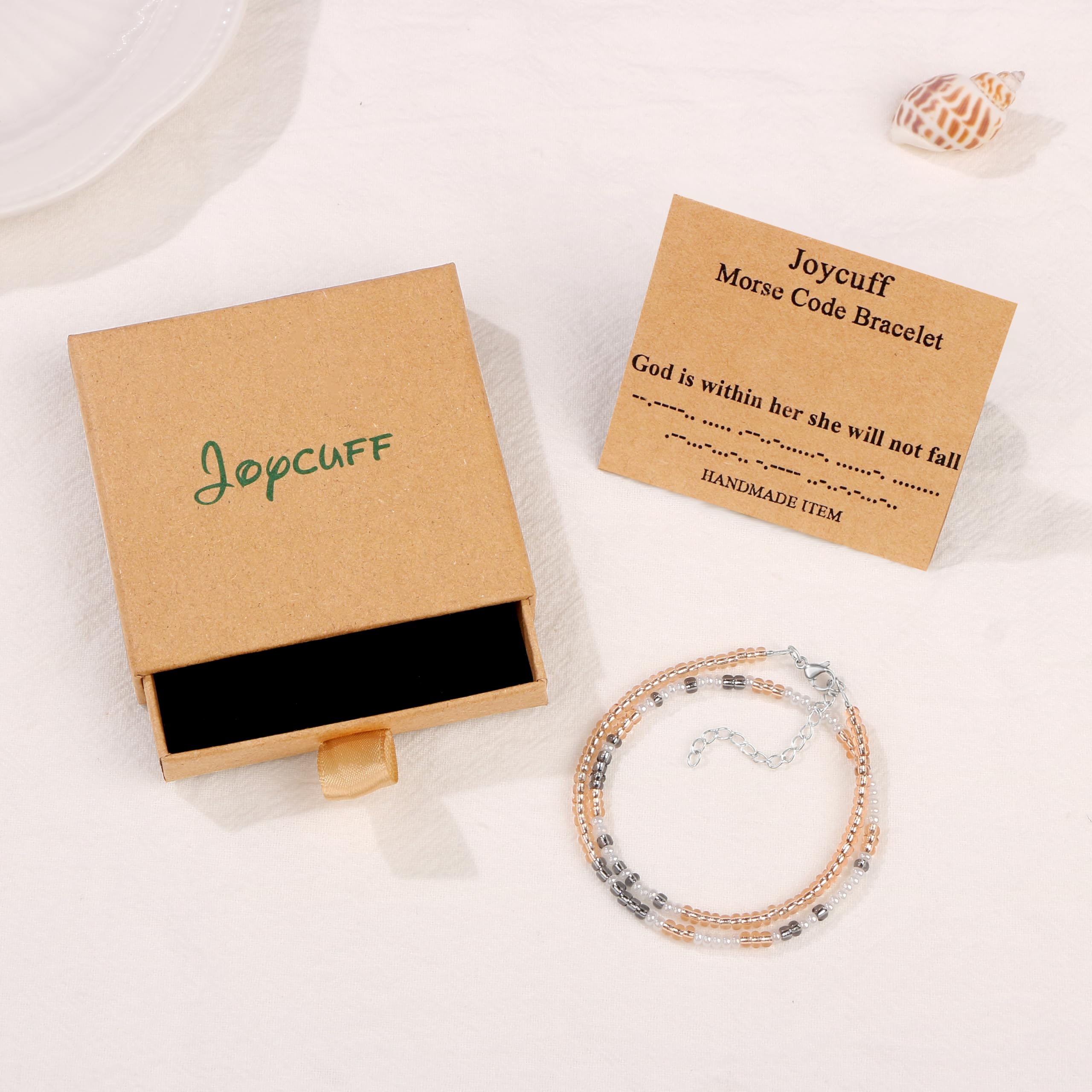 Morse Code Bracelet for Women - Birthday Gift for Mom, Wife, Her | Beaded & Layered Design for Daily Wear