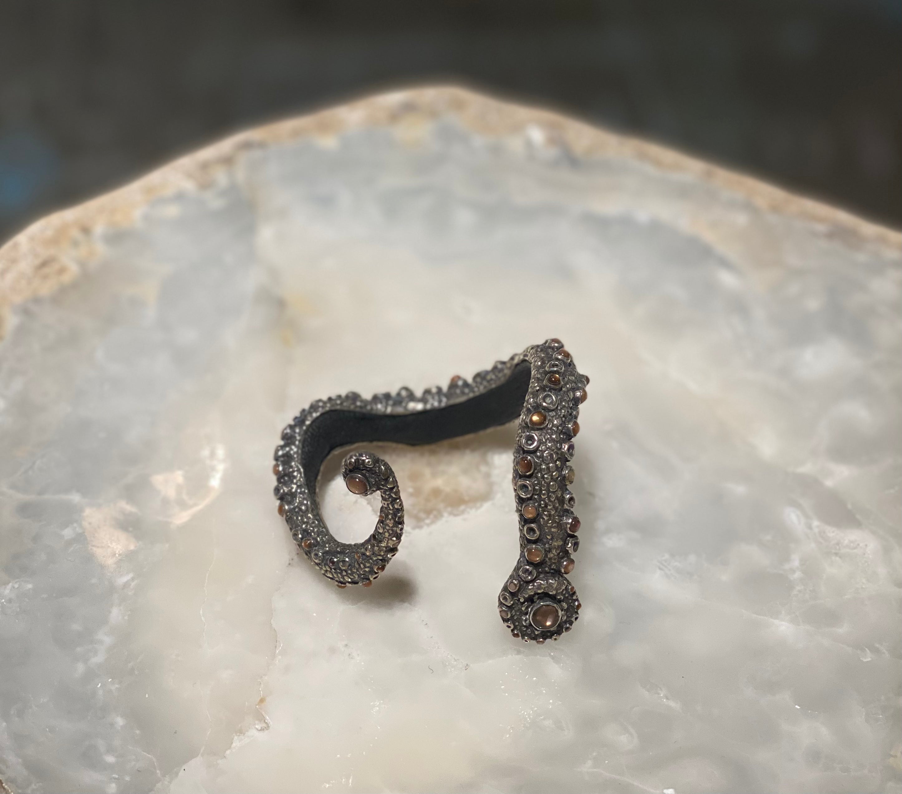 Silver Tentacle Cuff Bracelet - Unique Gothic Jewelry for Women - Perfect for Halloween, Cosplay, and Alternative Fashion Lovers