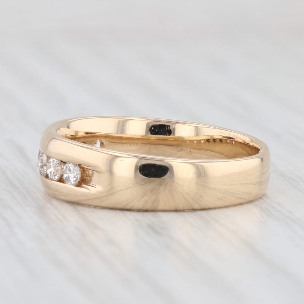 0.40ctw Channel Set Diamond Wedding Band Ring - 14k Yellow Gold Size 8.5 - Perfect for Bridal Jewelry, Anniversary Gifts & Special Occasions