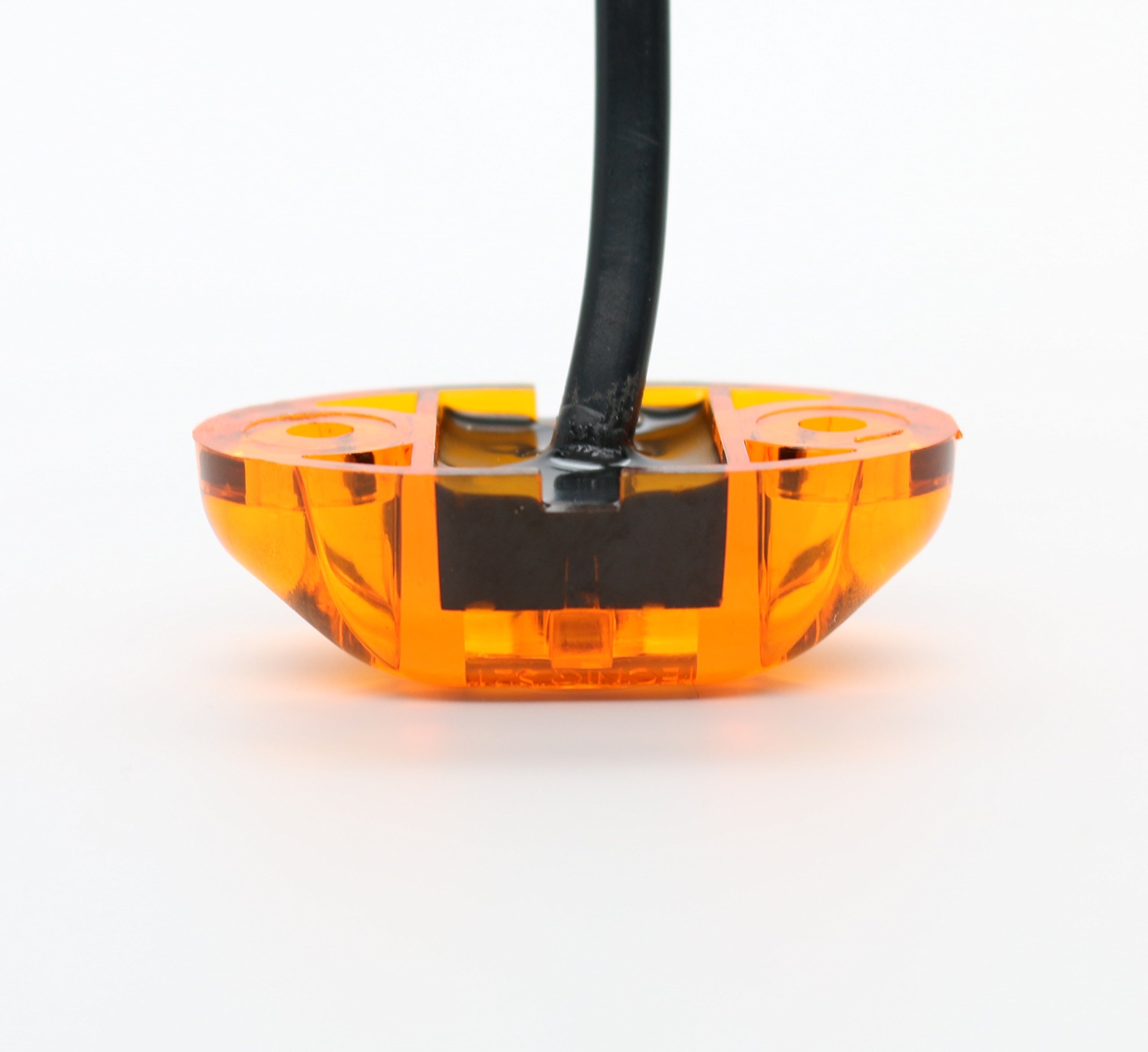 TecNiq USA-Made Amber LED Oval Surface Mount Clearance Side Marker Light - Durable PC Housing for Trucks, Trailers & Marine Applications