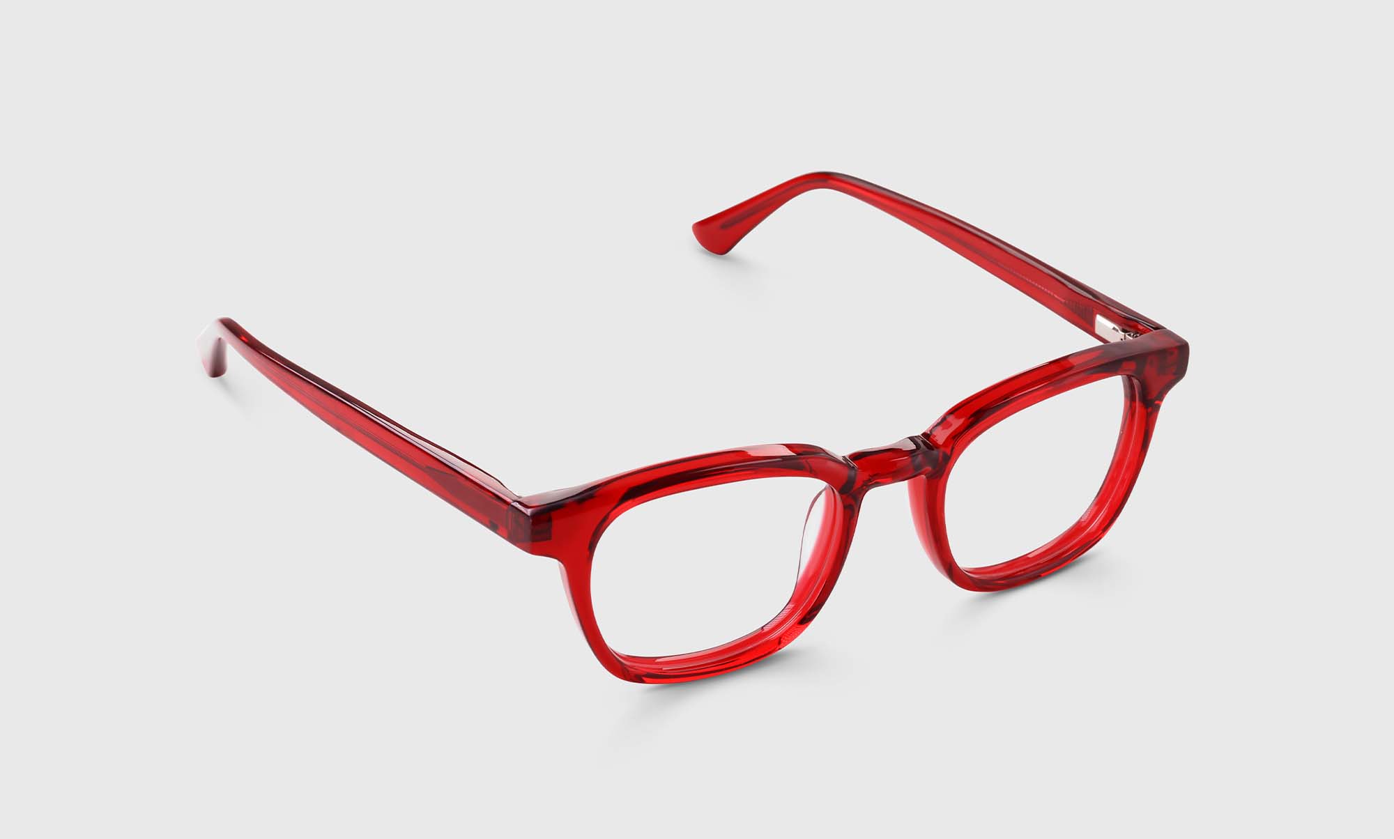 Cherry Red Crystal Acetate Eyeglass Frames - Lightweight & Stylish for Shareholders, Business Meetings & Professional Events