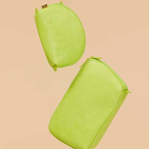 Premium Vegan Leather Cosmetic Pouch Set - Waterproof Travel Makeup Bag Organizer for Women | Perfect for Gym, Vacation & Daily Essentials Storage
