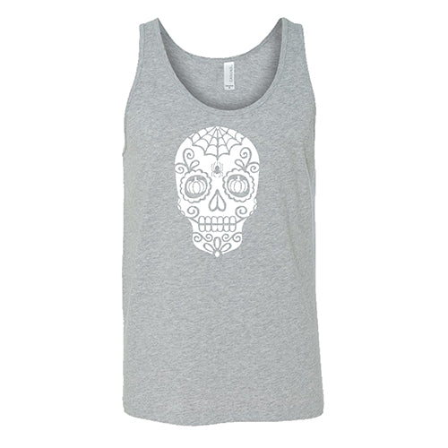 Skull With Pumpkin Eyes T-Shirt - Unisex Halloween Graphic Tee for Men & Women - Perfect for Spooky Parties, Costume Outfits & Fall Festivals