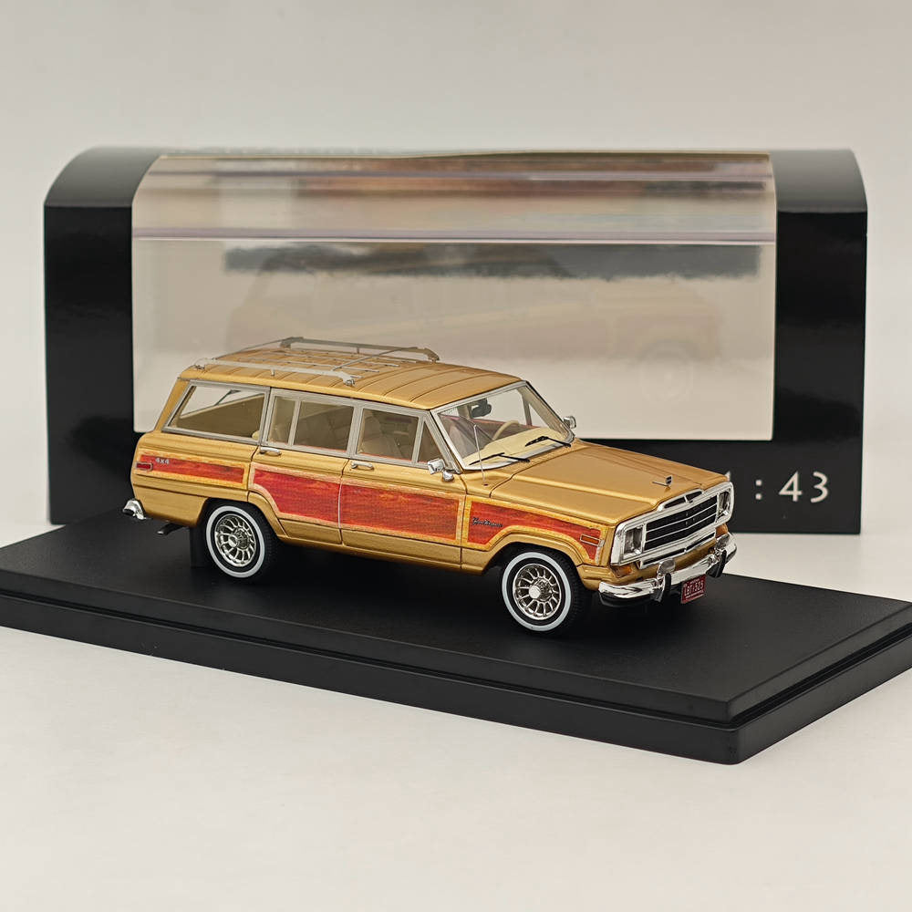 1/43 Scale Jeep Grand Wagoneer Gold Resin Model Car - Limited Edition Collectible for Car Enthusiasts & Display Decor | Perfect for Home Office Shelf, Gift for Jeep Lovers, Diecast Model Collection