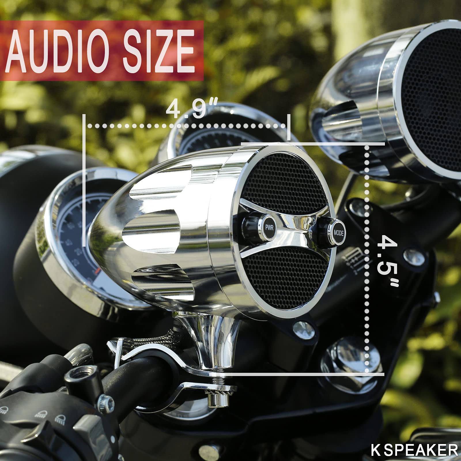 Waterproof Motorcycle Bluetooth Speakers - ATV/UTV Sound System, RZR Speakers, Golf Cart Stereo, Jet Ski Speakers & Sound Bar for Outdoor Adventures
