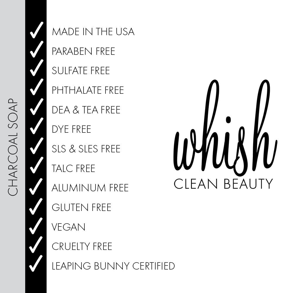 Charcoal Soap for Deep Cleansing & Detox - Whish Yacht Club | Acne Treatment & Oil Control for Men & Women | Perfect for Daily Skincare & Post-Workout Refresh