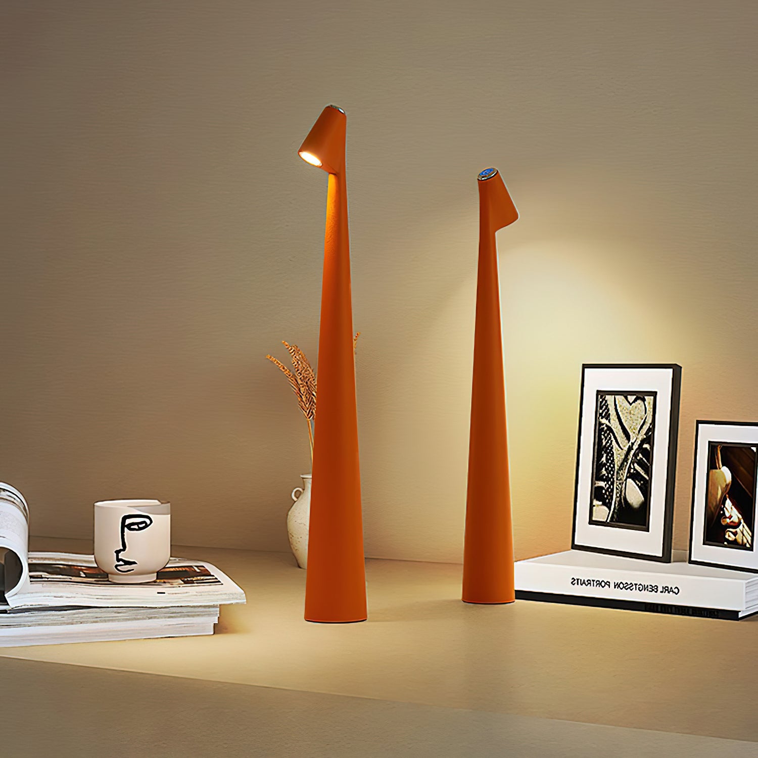 Portable African Table Lamp - Handmade Wooden Night Light for Bedroom, Living Room, or Office Decor - Perfect for Reading, Relaxing, and Creating Ambiance
