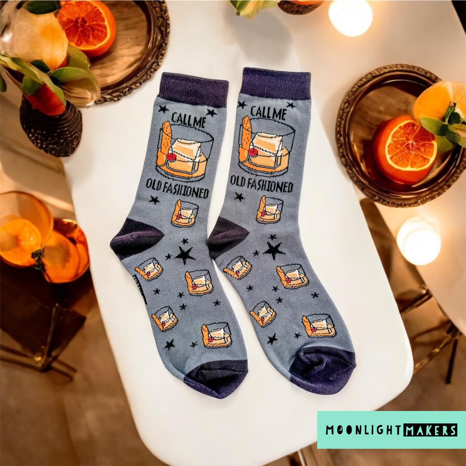 Funny and Crazy Novelty Socks with Sayings - 'Call Me Old Fashioned' Graphic Crew Socks for Men & Women | Unisex Adult Humorous Socks - Perfect Gift for Birthdays, Christmas & Office Parties