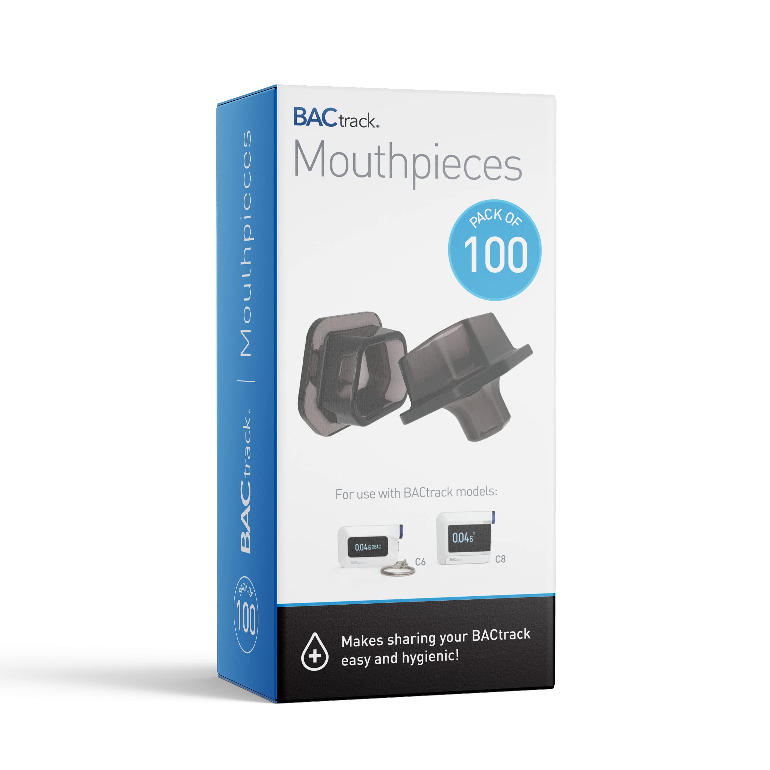 BACtrack C-Series Breathalyzer Mouthpieces (100 Count) - Compatible with BACtrack C6 & C8 Alcohol Testers | Professional-Grade Disposable Mouthpieces for Accurate BAC Testing | Perfect for Law Enforcement, Workplace Safety, and Personal Alcohol Monitoring