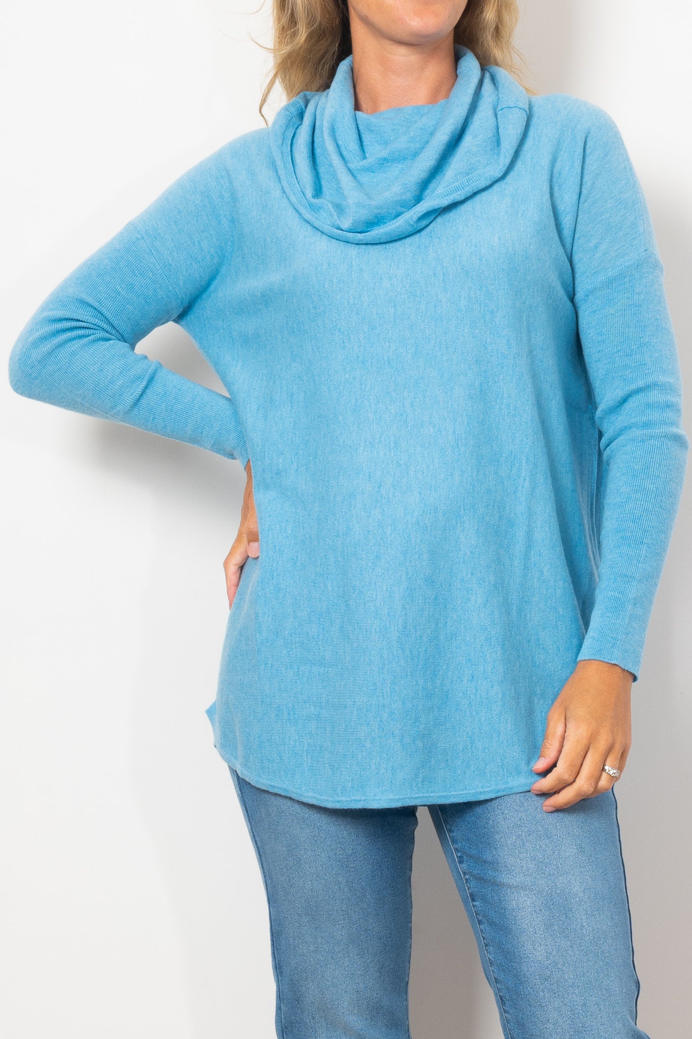 Bridge & Lord Kylie Cowl Neck Knit Sweater for Women - Soft Chunky Knit Pullover Winter Tops - Perfect for Office Wear, Date Nights & Casual Outfits