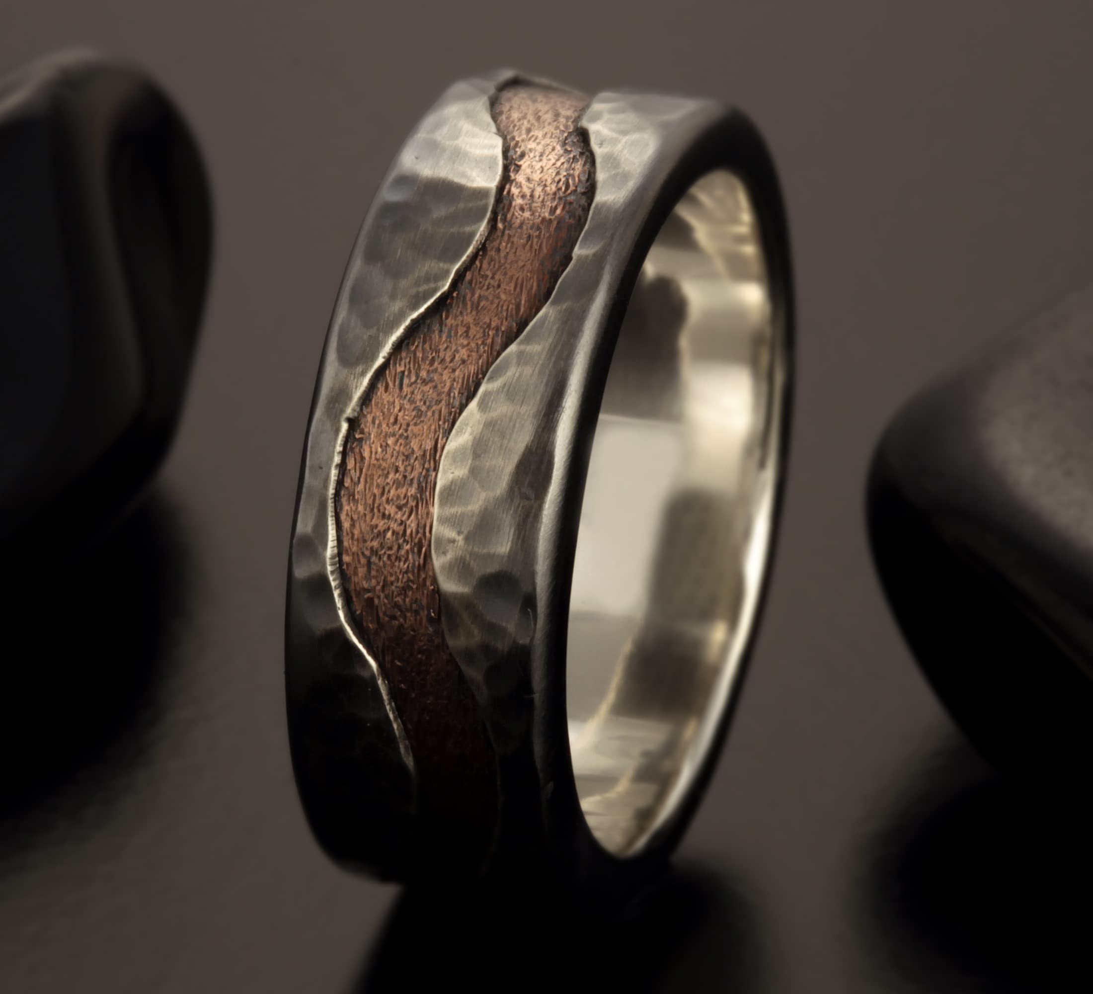 Viking Wedding Ring for Men - Cool Celtic Wedding Band & Engagement Ring RS-1410 - Perfect for Viking-Themed Weddings, Norse Cosplay, and Medieval Reenactments