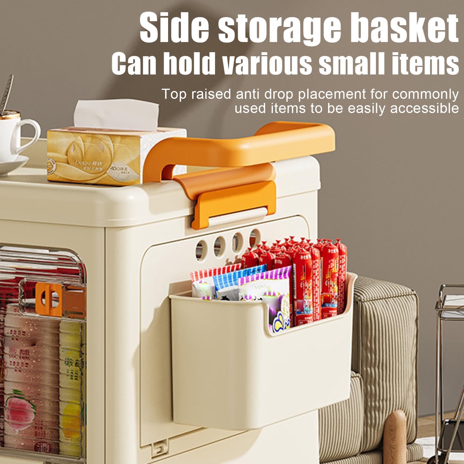 Stackable Plastic Storage Bins with Lids - Foldable & Collapsible Storage Containers with Wheels for Closet, Living Room, Office & Dorm Organization | Space-Saving Home & Office Storage Solution