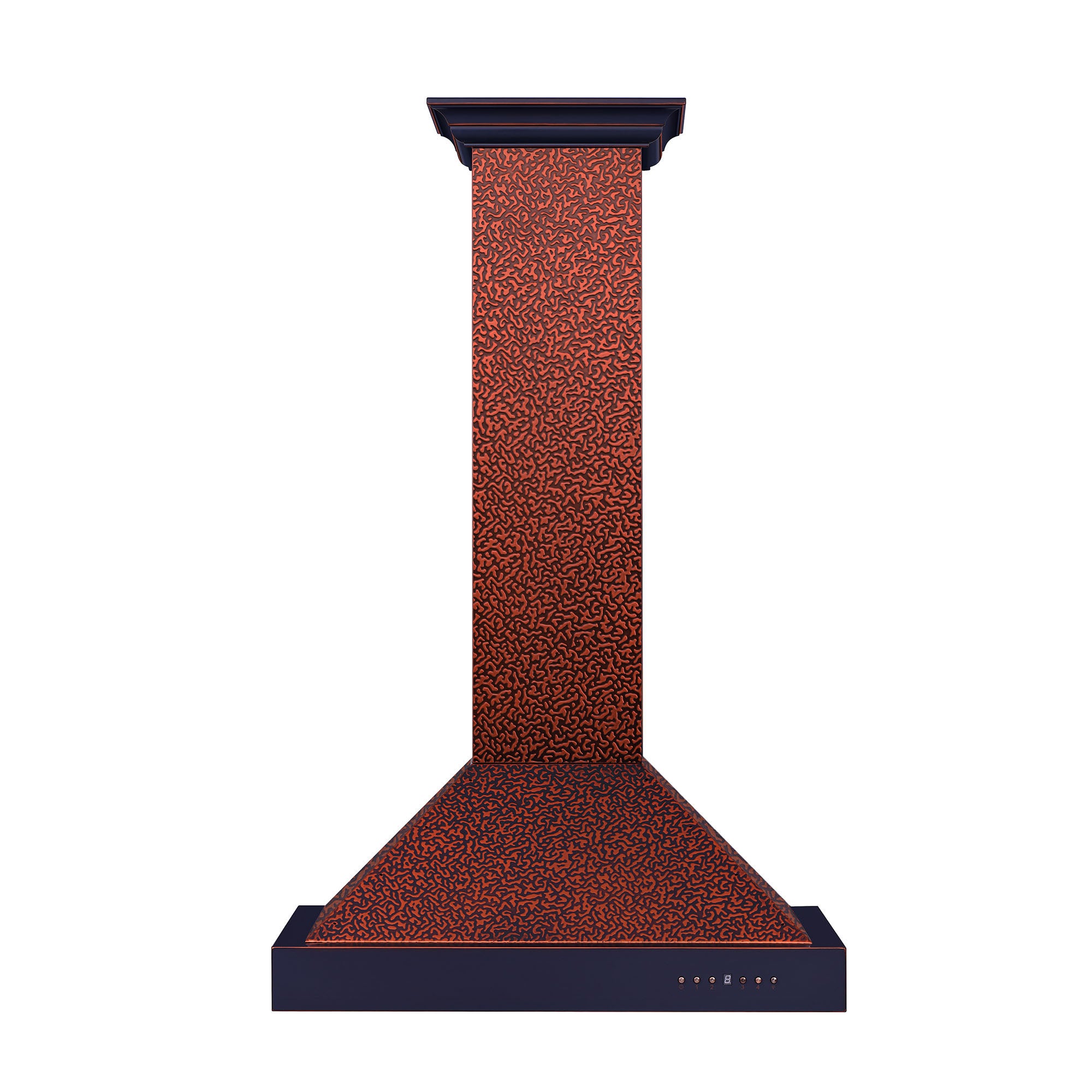 ZLINE Designer Series Wall Mount Range Hood - Embossed Copper Finish, 30/36 Inch Size Options (KB2 EBXXX) | Professional Kitchen Ventilation for Modern Homes