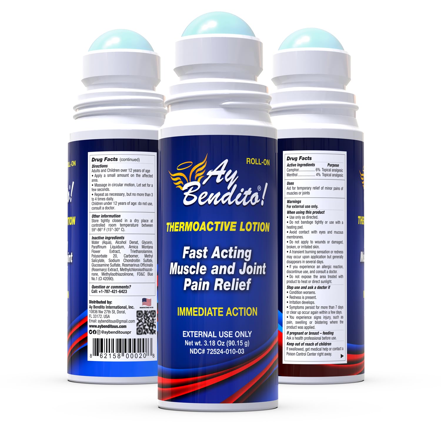 Thermoactive Pain Relief Lotion for Joints & Muscles – Fast-Acting Roll-On (3.18 oz, 2-Pack) – Ideal for Athletes, Arthritis Sufferers & Post-Workout Recovery