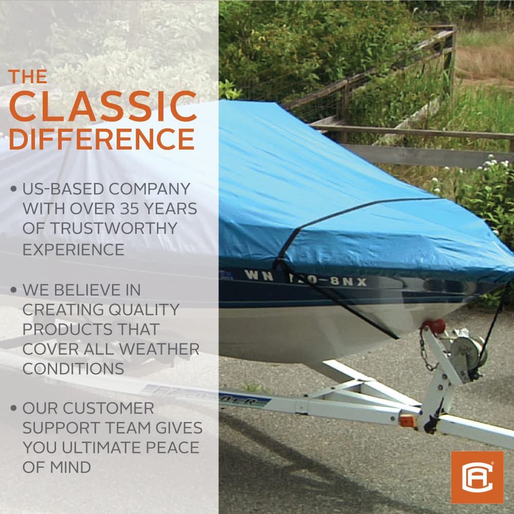 Classic Accessories Stellex Watercraft Cover for Canoes, Kayaks & Paddleboards up to 12'L (Model 1) - Durable Outdoor Protection for Boating & Storage