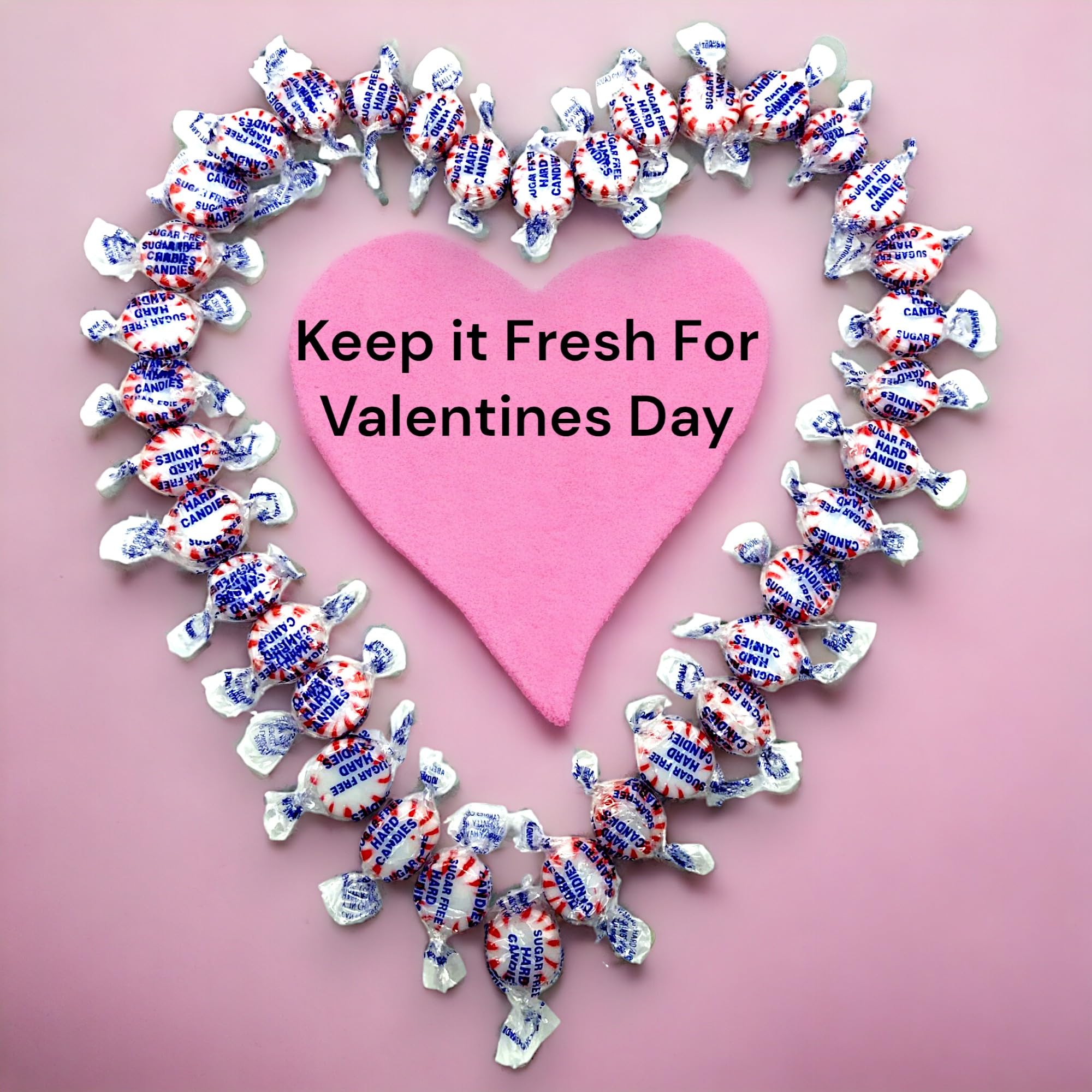 Sugar Free Peppermint Starlight Hard Candy - Keto Friendly, Gluten Free, Diabetic Safe - 1.5 lbs Individually Wrapped Mints - Refreshing Breath Freshener for Office, Travel & After Meals (24 oz)