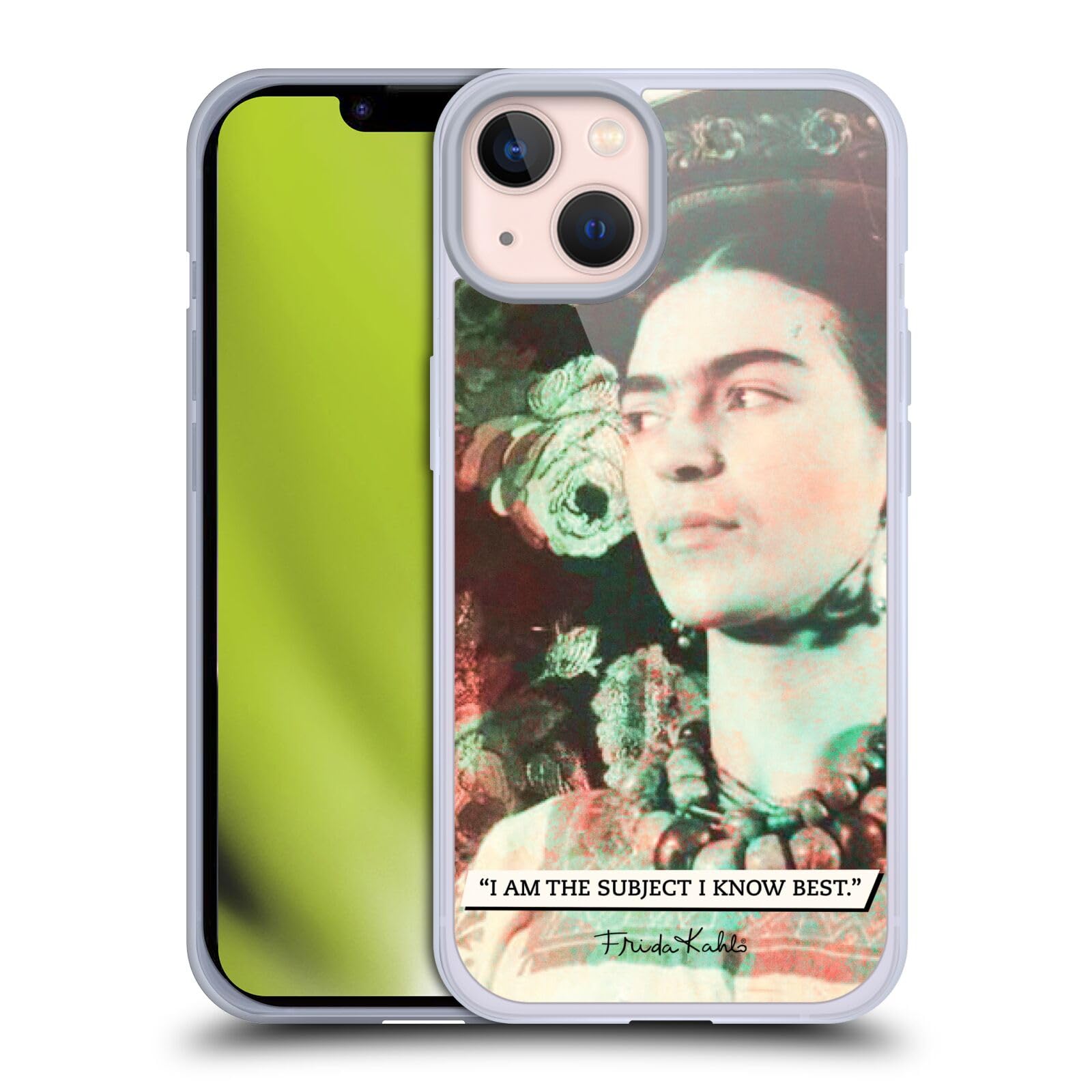 Official Frida Kahlo iPhone 13 Case - Licensed Art Print Soft Gel Cover with Inspirational Quotes | Perfect for Art Lovers, Students & Creative Professionals