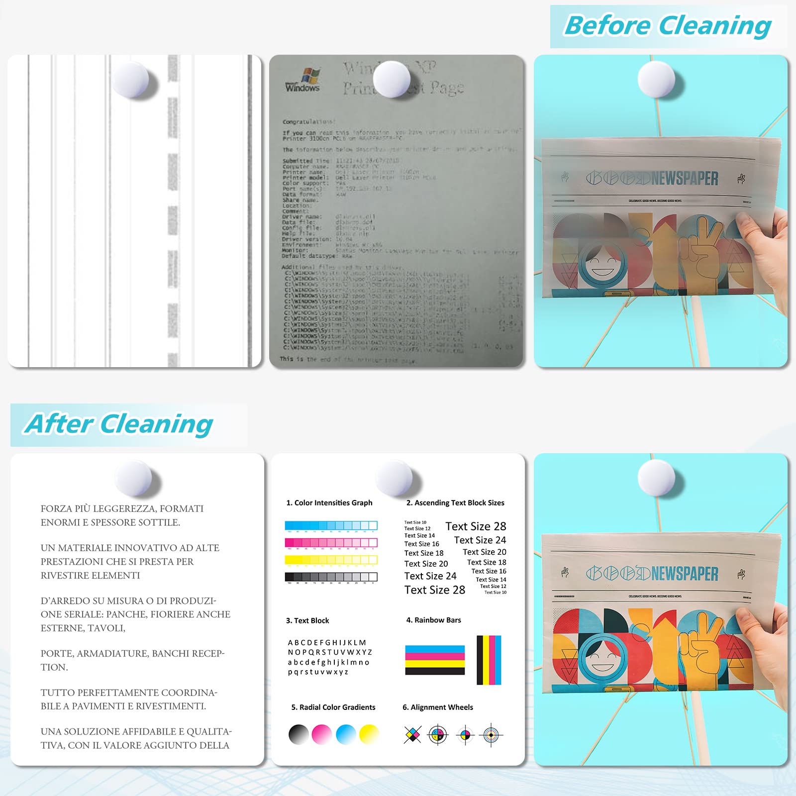 FENTEC Printer Nozzle Cleaning Kit - 250ML Printer Cleaner Solution for Epson, HP, Canon - Inkjet Print Head Cleaning Solvent for Clogged Nozzles - Perfect for Home & Office Printer Maintenance
