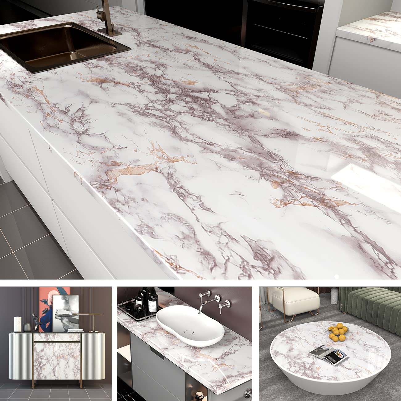 AbaBoorty Marble Contact Paper 206