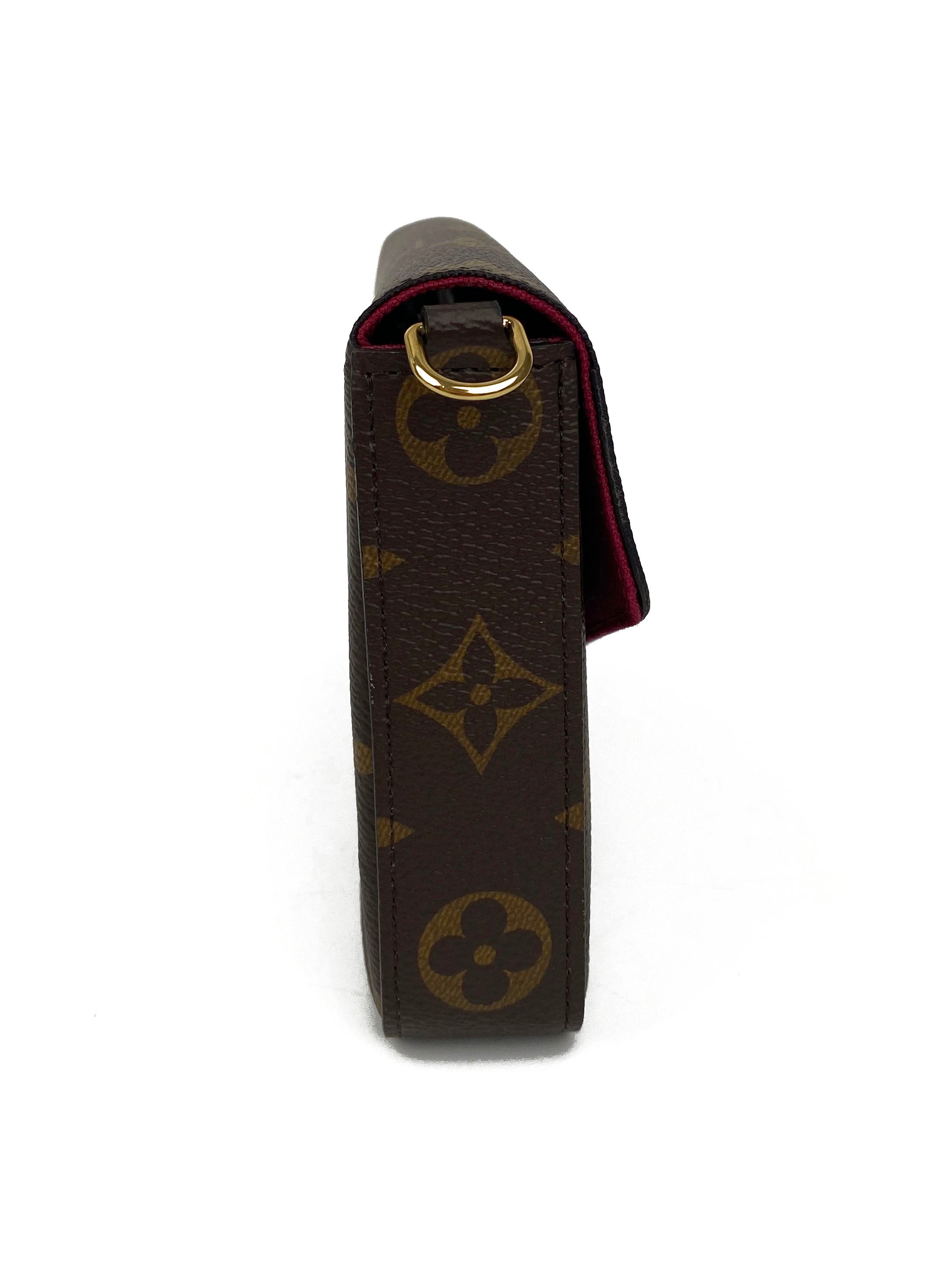 Authentic Louis Vuitton Monogram Felicie Pochette Crossbody Bag - Luxury Designer Wallet on Chain for Women, Perfect for Evening Parties & Date Nights