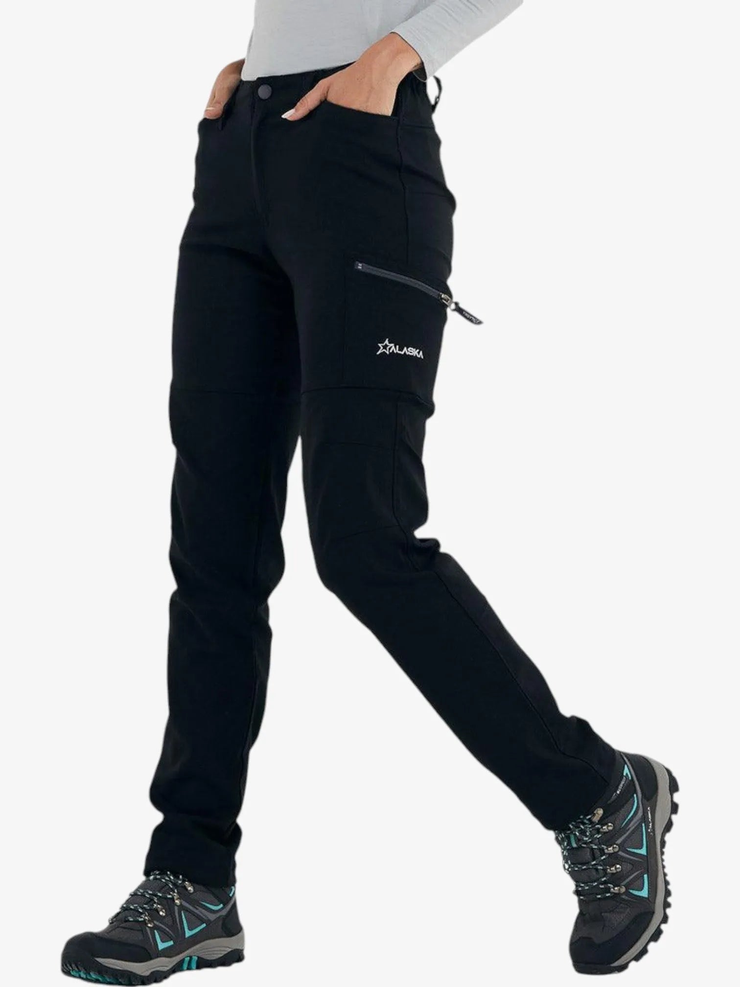 Women's Cargo Pants Alaska Jungle Trekking Hiking Outdoor Adventure - Black | Perfect for Hiking, Camping, and Outdoor Activities