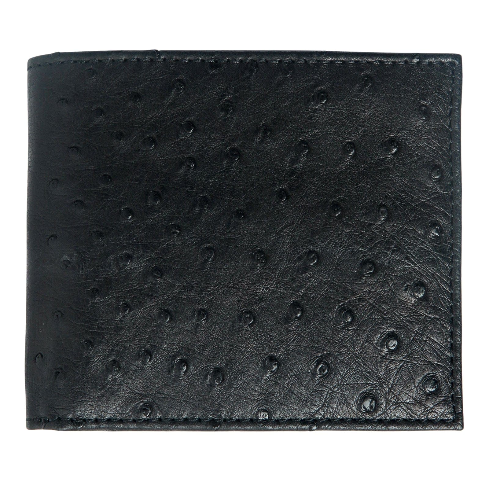 Genuine Ostrich Leather Wallet for Men - Premium Black & Brown Exotic Skin - Perfect for Everyday Carry, Travel & Business (Gift Ready)