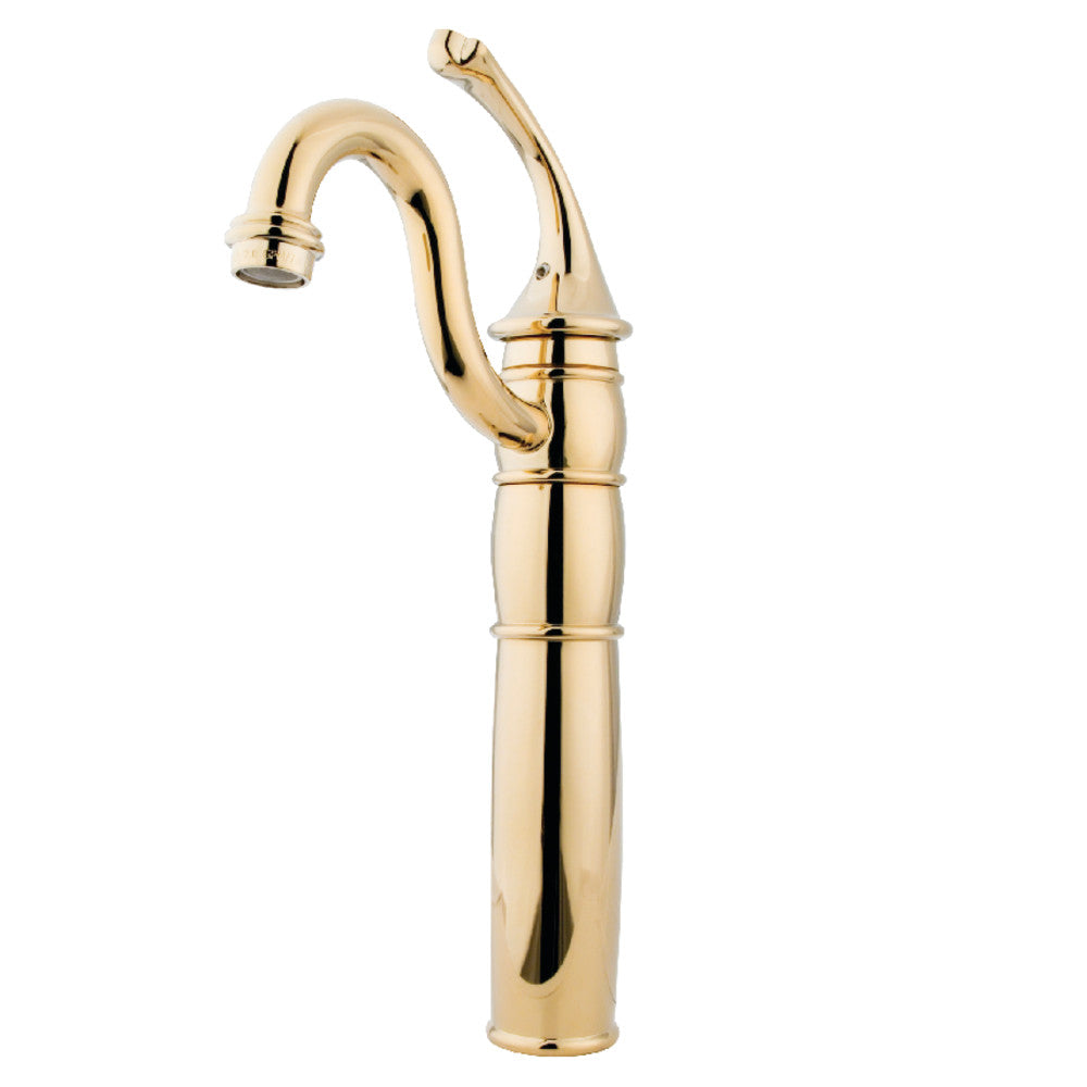 Kingston Brass KB1422GL Modern Vessel Sink Faucet - Single Handle Bathroom Sink Faucet with High Arc Spout for Vanity, Powder Room & Guest Bathroom