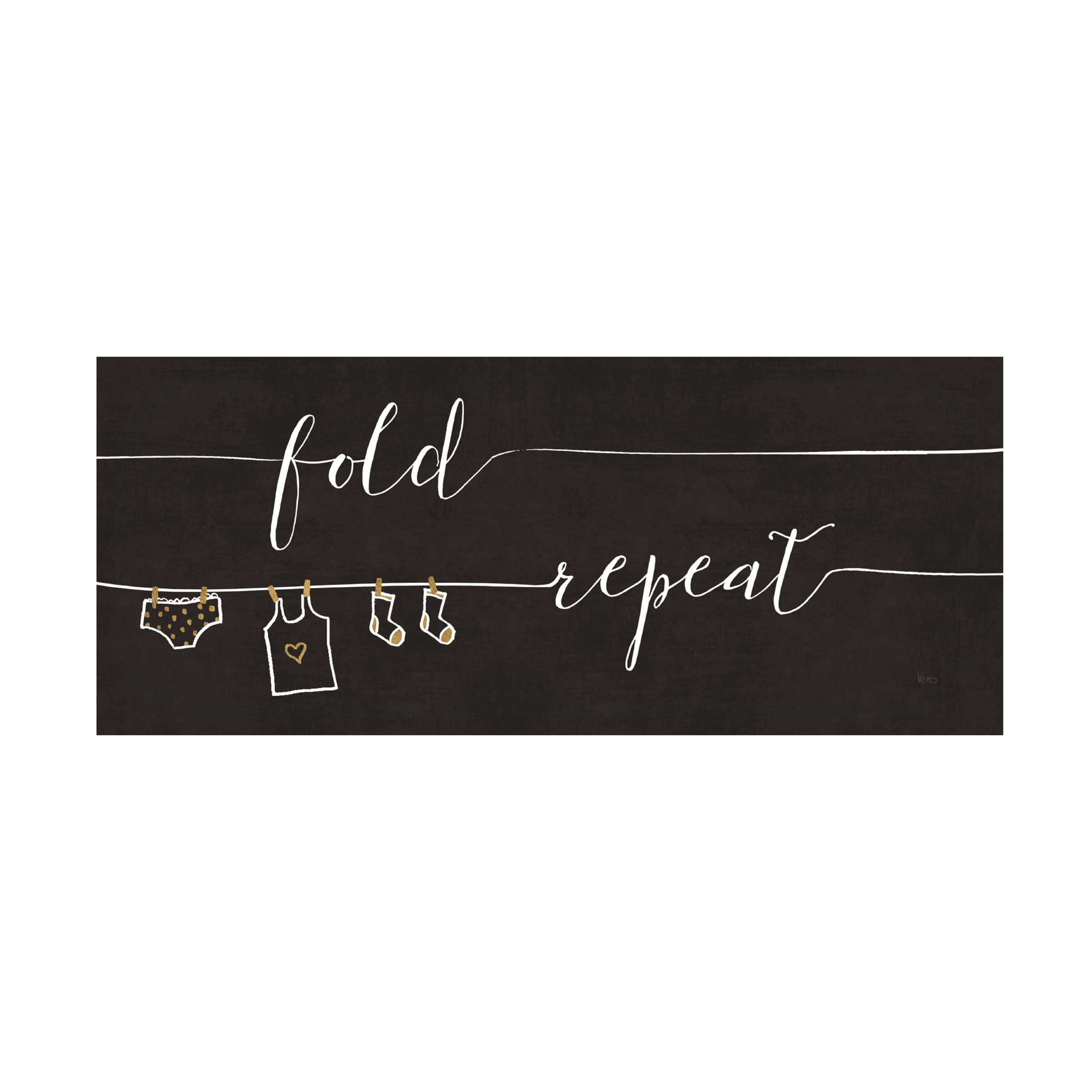 Trademark Fine Art 'Wash and Dry III Black' Canvas Wall Art by Veronique Charron - Modern Abstract Painting for Living Room, Bedroom & Office Decor