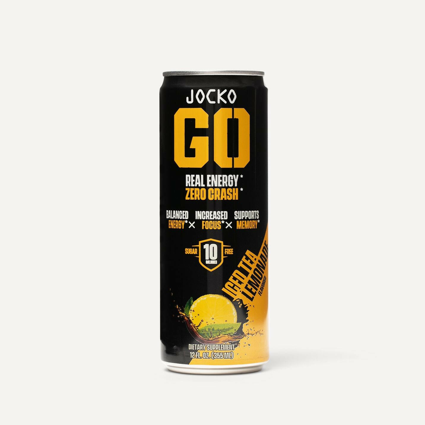 JOCKO GO Energy Drink - 12 Pack | Sugar-Free Pre Workout & Post Workout Supplement | Boost Energy & Focus for Gym, Running & Fitness