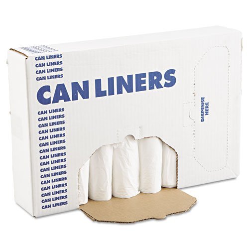Boardwalk Extra Heavy Duty White Trash Can Liners - 30 Gallon Kitchen Garbage Bags for Home, Office & Commercial Use